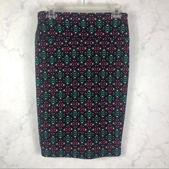 [LuLaRoe] Diamond Flower Patterned Skirt - Picture 1 of 2